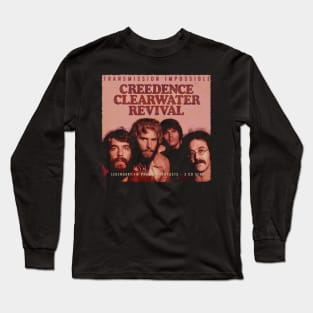 Behind Ccr Candid Images Of The Band At Work Long Sleeve T-Shirt